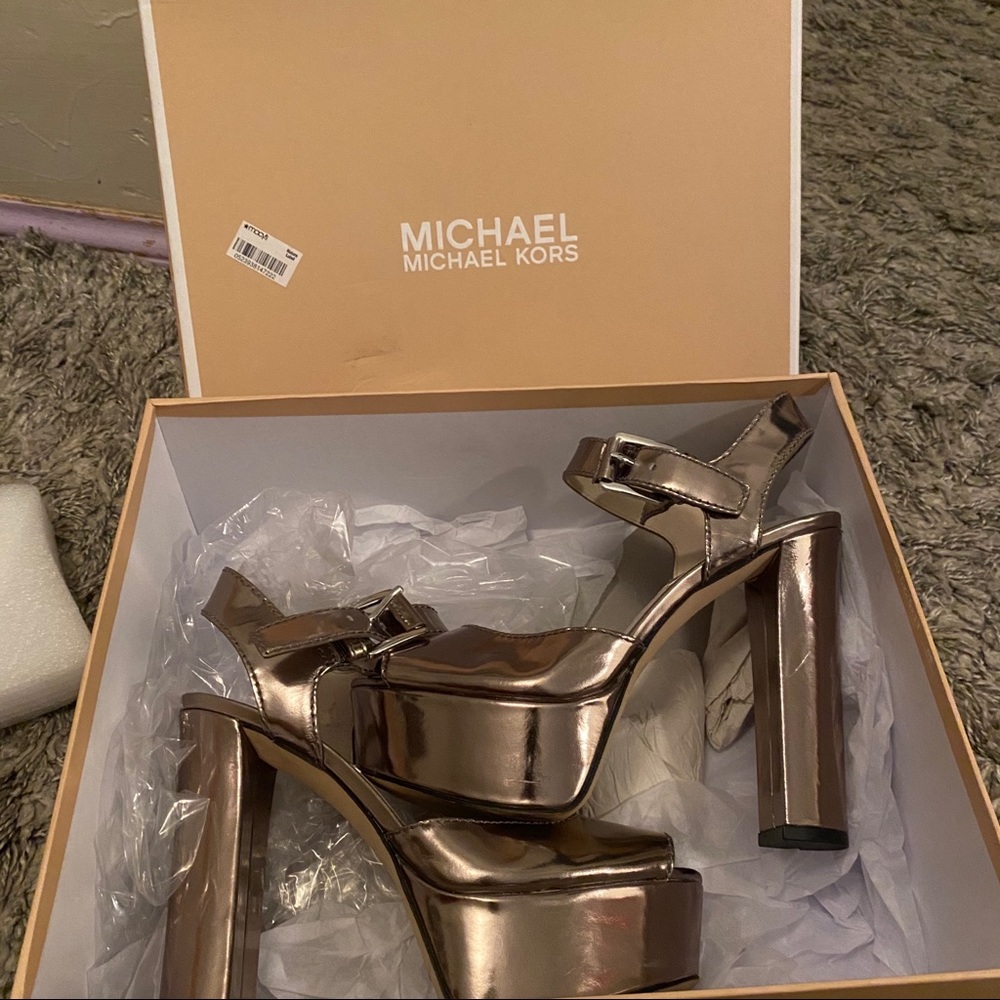 Michael Kors silver heels